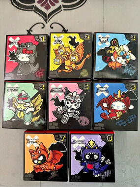 Sanrio Hello Kitty & Friends x Godzilla McDonald’s Complete Set of 8 NIB